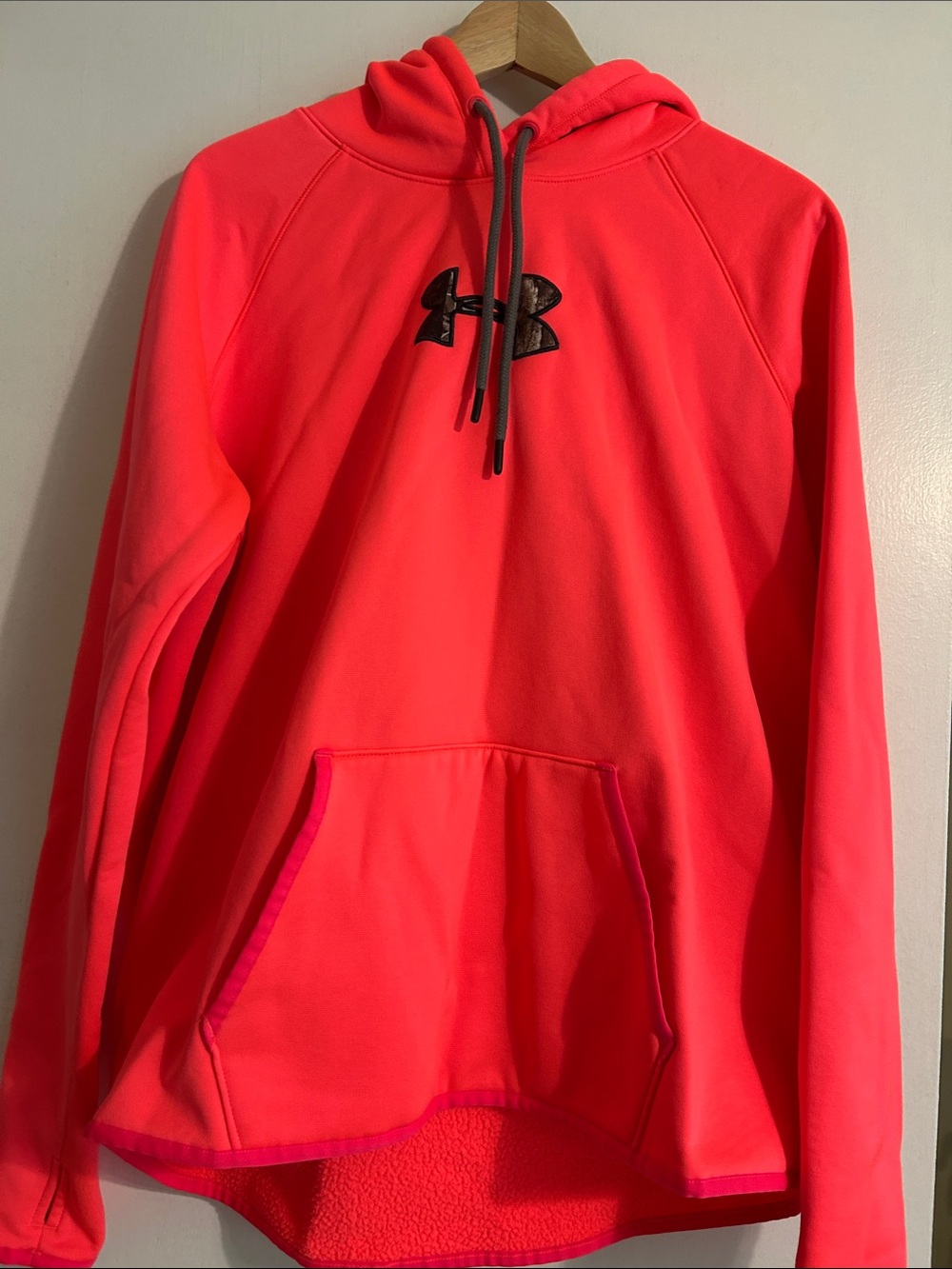 Under Armour Bright Coral/Camo Pink Pullover Hoodie